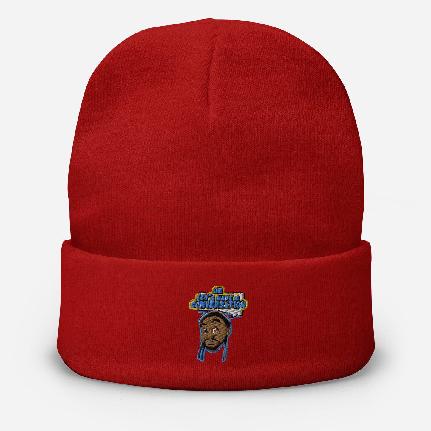 Conversation Embroidered Beanie